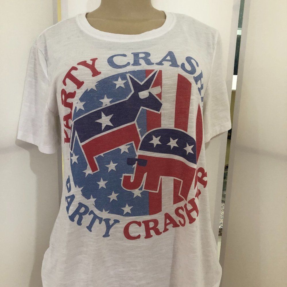 PARTY CRASHER political (not!) tee